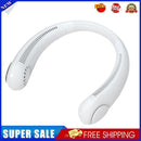 Mini Neck Fan Bladeless USB Rechargeable Neck Air Cooler (White 3000mAh)