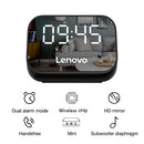 Bluetooth-Compatible Speaker Wireless Desktop Alarm Clock Player (Black)