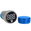 220V AC Round LED Digital Display Voltage Meter Ampermeter Monitor (Blue) Newly