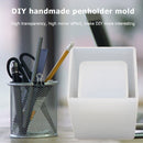 Silicone Concrete Candle Mold Geometric DIY Storage Pen Holder Mould (A) Newly