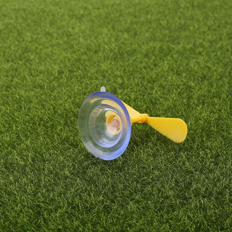 Motorcycle Bike Helmet Fan Decoration Cute Suction Cup Propeller (Yellow) Newly