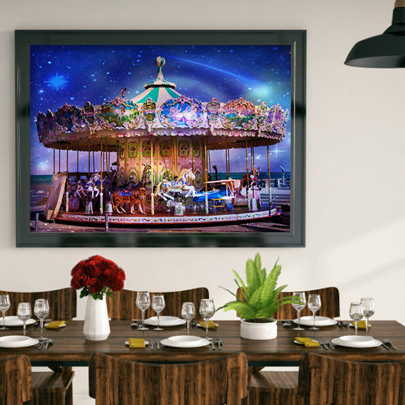 Diamond Painting Carousel View Full Round Drill Rhinestone