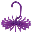 18 Hooks Necktie Scarf Belt Hanger Organizer Clothing Holder Rack(Purple) Newly