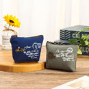 Canvas Cute Classic Clutch Bag Mini Coin Pouch Mini Wallet Key Bag Coin Purse