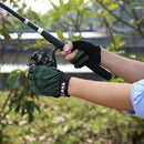 1 Pair Skidproof Half Finger Cycling Fishing Anti-Slip Glove(Green) Newly