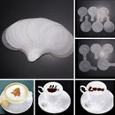 16 Coffee Machine Barista Stencils Template Strew Flowers Pad Duster Spray