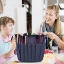 Knitting Bag Yarn Wool Crochet Storage Sewing Needle DIY Organizer (Blue)