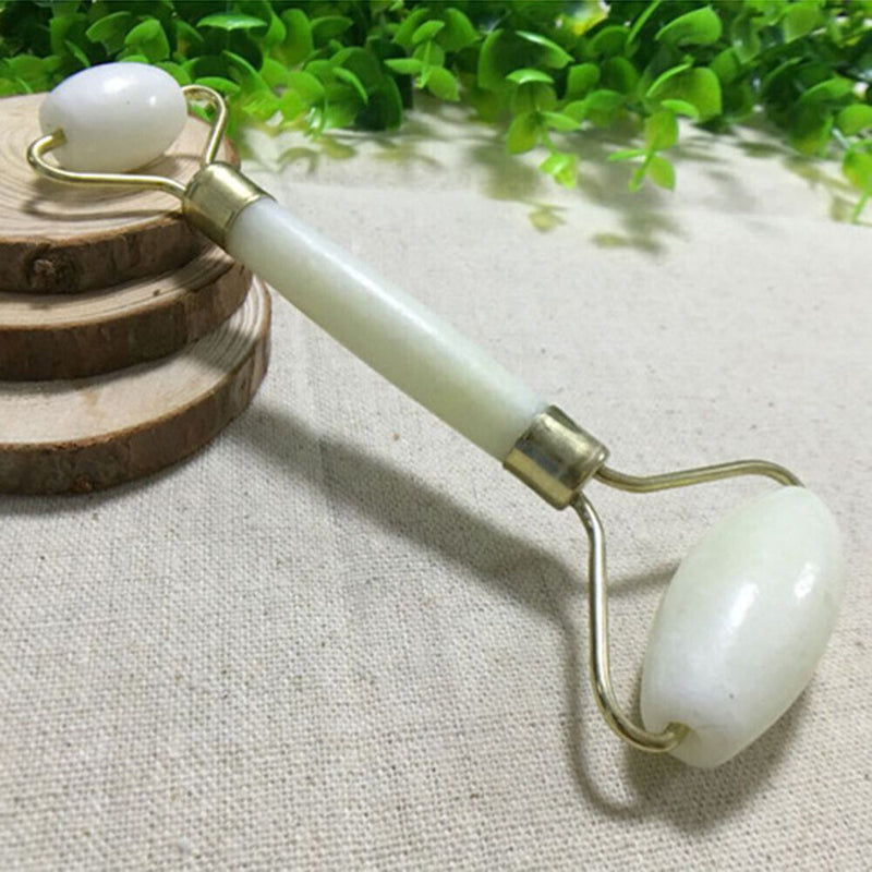 Double Heads Jade Stone Nature Face Lift Facial Massage Roller Health Skin Care