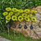 LED Solar Sunflower Shape Light Ground Plug-in Iron Lamp Path Decor (B) Newly