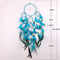 Blue Dream Catcher Net with Feathers Wall Hanging Decoration Ornament Home Car De