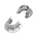 Stainless Steel U-Shaped Closet Rod End Wardrobe Hang Rail Pole Support Soc