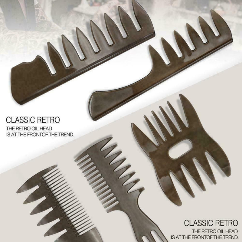 5PCS Slick-back Quiff Grooming Pro Comb AU FAST SHIPPING I0Y8 M0B0