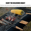 10pcs Outdoor Camping Picnic Barbecue Stick Stainless Steel Grill Needles Newly