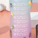 2000ml Water Bottle Sports Leakproof Time Marker Drinking Cup (Blue Purple)