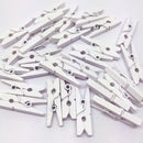 50X Mini White Wooden DIY Handmake Photo Paper Peg Clips Scrapbooking Z3N3