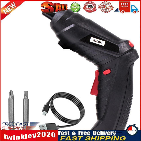 Electric Screwdriver Rechargeable Power Drill Screw Installation (Black) Newly