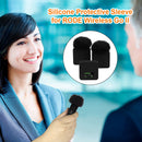 3pcs Silicone Protective Case for RODE Wireless Go II Microphone (Black) Newly
