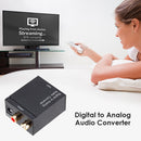 Digital to Analog Audio Converter TOSLINK SPDIF to RCA Audio Adapter (EU) Newly