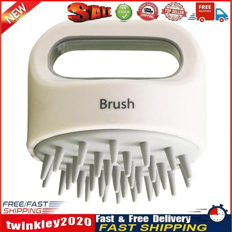 Silicone Scalp Head Massager Comb Handheld Hair Washing SPA Brush (Grey) Newly