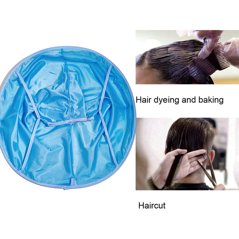 Professional Haircut Cape Foldable Hair Cutting Umbrella Hair Dyeing Shawl Kit