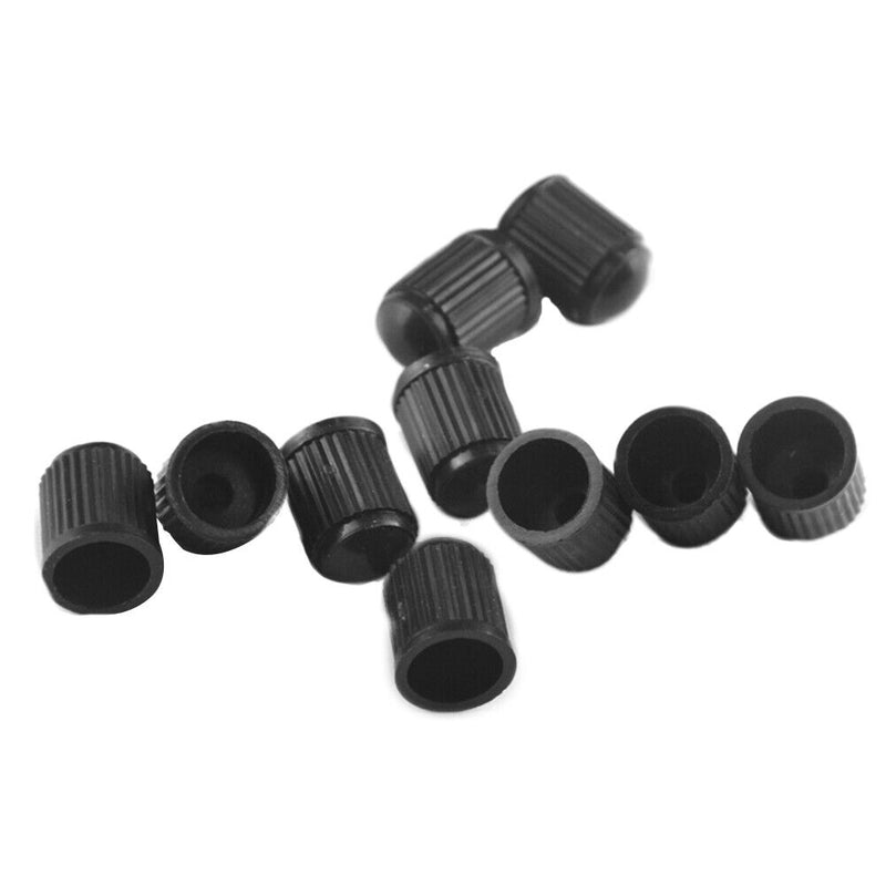 10pcs Car Bicycle Tire Valve Caps Plastic Valve Stem Dust Caps with Seal Ri