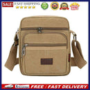 3pcs Men Canvas Zip Casual Travel Crossbody Shoulder Bag(Camel)