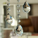 10x 28mm Clear Glass Crystal Prism Tear Drop DIY Pendant Chandelier Jewelry U0J9