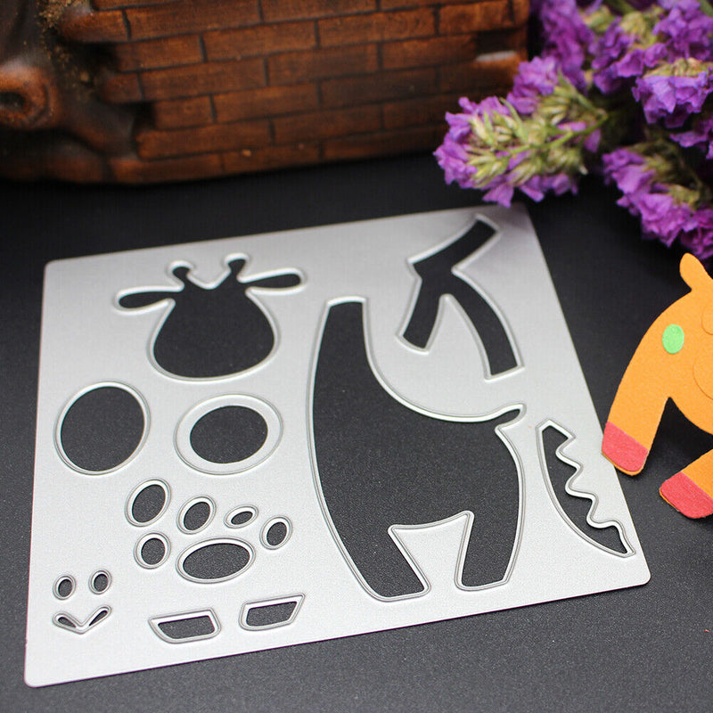 Jigsaw Puzzle Giraffe Deer DIY Cutting Dies Metal Stencils Scrapbook - 134141