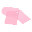 3pcs Plastic Dough Icing Fondant Scraper Cake Decorating Baking Tool(Pink)