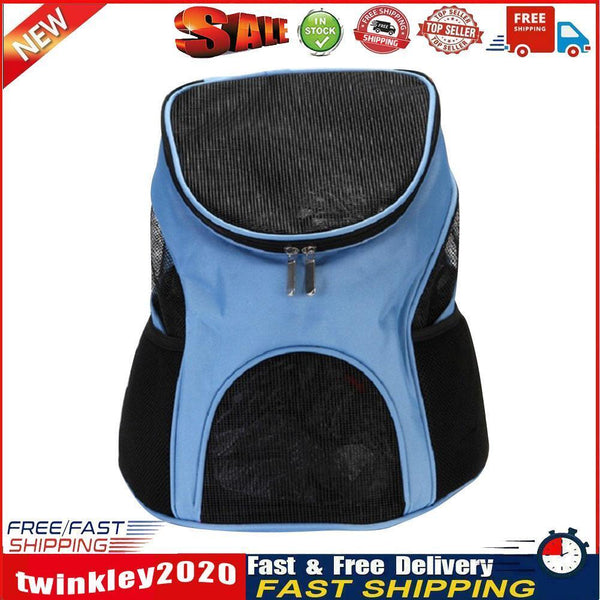 Pet Cat Carrier Backpack Breathable Travel Outdoor Shoulder Carry (Blue) Newly