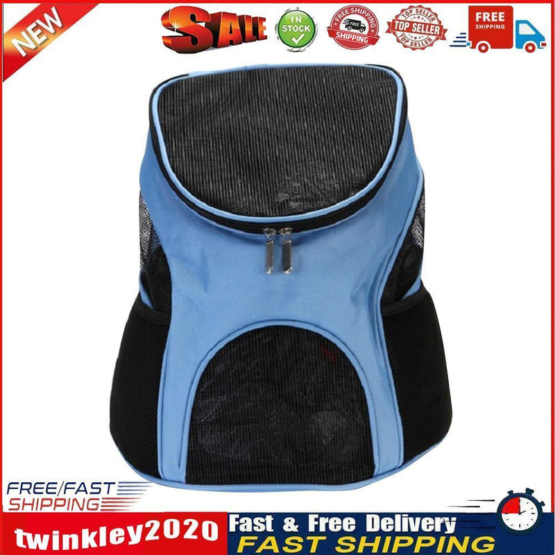 Pet Cat Carrier Backpack Breathable Travel Outdoor Shoulder Carry (Blue) Newly