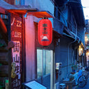 10inch Spray Painting Lantern Cloth Hanging Decorative for Pub Festival (A)