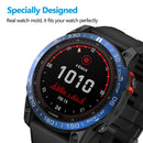 Stainless Steel Bezel Case Cover Bumper Ring (For Garmin Fenix 7X Blue) Newly