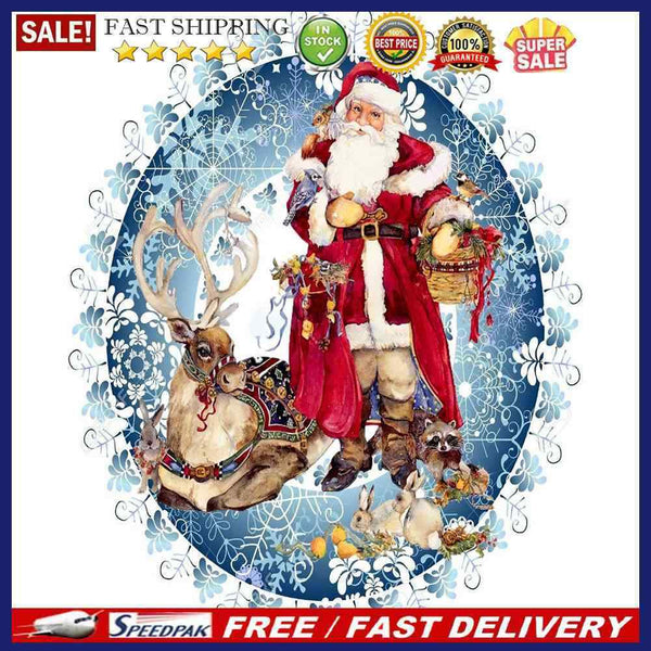 Santa And Animal Oil Paint By Numbers Drawing DIY Coloring Pictures Hand Painted