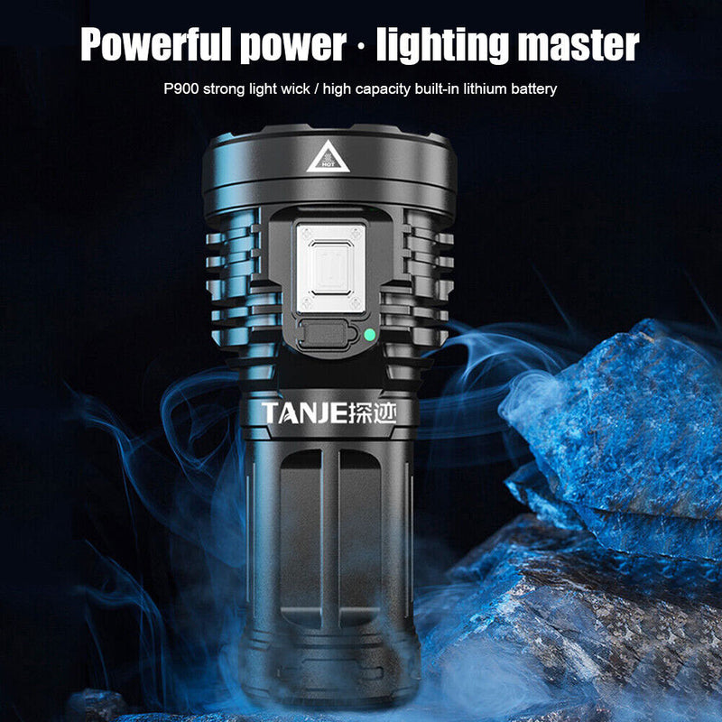 Bright LED Flashlight 500LM Waterproof Multi-function USB Charging Torch Li
