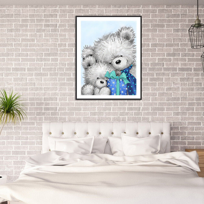 5D DIY Cartoon Bear Present Part Special Drill Diamond Painting (YXC064)