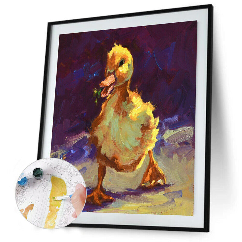 Oil Paint Chicken And Duck By Numbers Coloring Picture Drawing