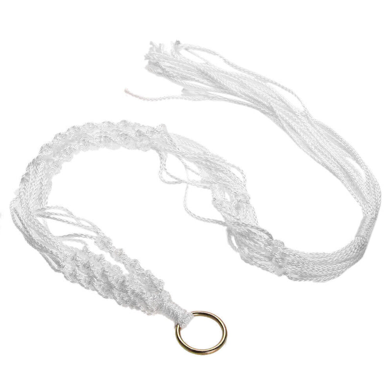 White Plant Hangering Basket Flowerpot Net Holder Gardenpot Lifting Rope