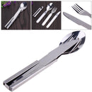 4 in 1 Portable Spoon Fork Knief Opener Camping Outdoor Picnic Tableware