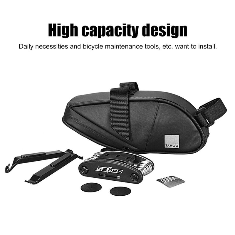 SAHOO 0.5L Bicycle Saddle Bag MTB Mountain Road Bike Reflective Seatpost Bag