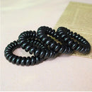 Black Elastic Women Hair Ties Rubber Hair Rope Extendable Telephone Wire