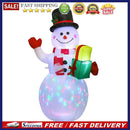 Rotate LED Luminous Inflatable Snowman Air Pump Christmas Holiday Party Ornament