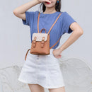 Fashion PU Leather Hit Color Girls School Bags Splicing Flap Women Shoulder Bags