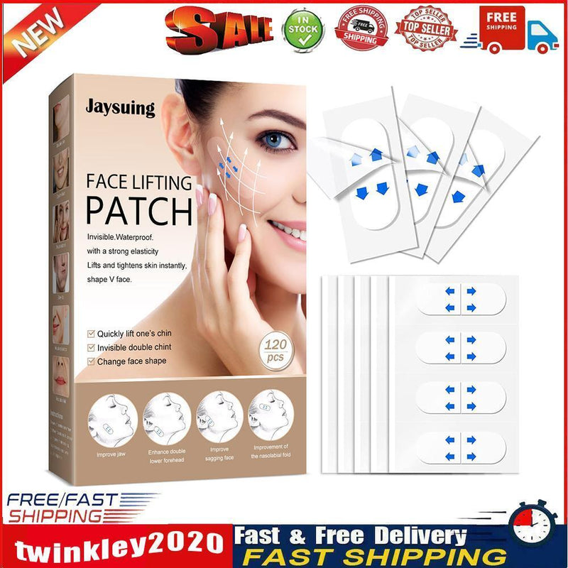 120pcs Invisible Thin Face Stickers V Shape Chin Line Sagging Lift Patch Newly