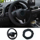 Schwarzes Auto Lenkradbezug Mikrofaser Leder Atmungsaktiv Anti-Rutsch 15 B4T2