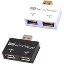 USB Charger Hub Micro USB Power Port 2 Port USB Splitter Multi-port Adapter