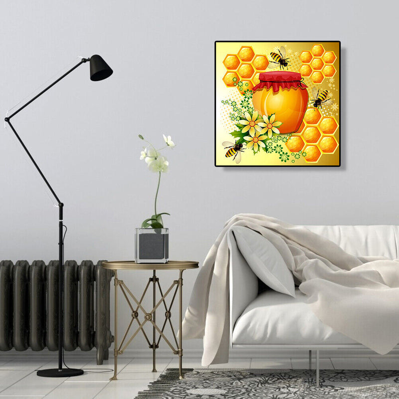 5D DIY Full Drill Diamond Painting Sweet Honey Cross Stitch Needlework Set Decor