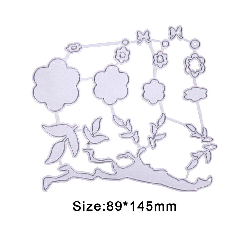 Snowvirtuos 1pc Plum Branch Cutting Tools Stencil Craft Embossing Cut The f