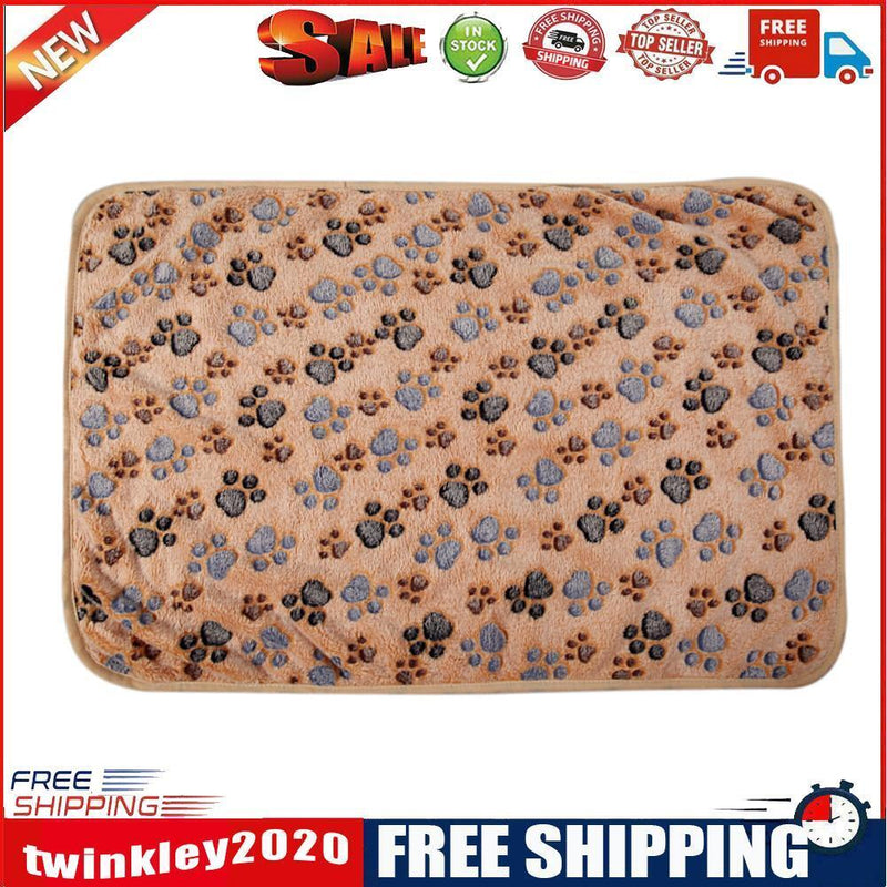 WARM Pet Blanket Touch Soft Warm  Dogs Cat  Bed Blanket Mat(Brown) (60x40)