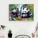 5D DIY Full Drill Diamond Painting Panda Embroidery Mosaic Kit Living Room De